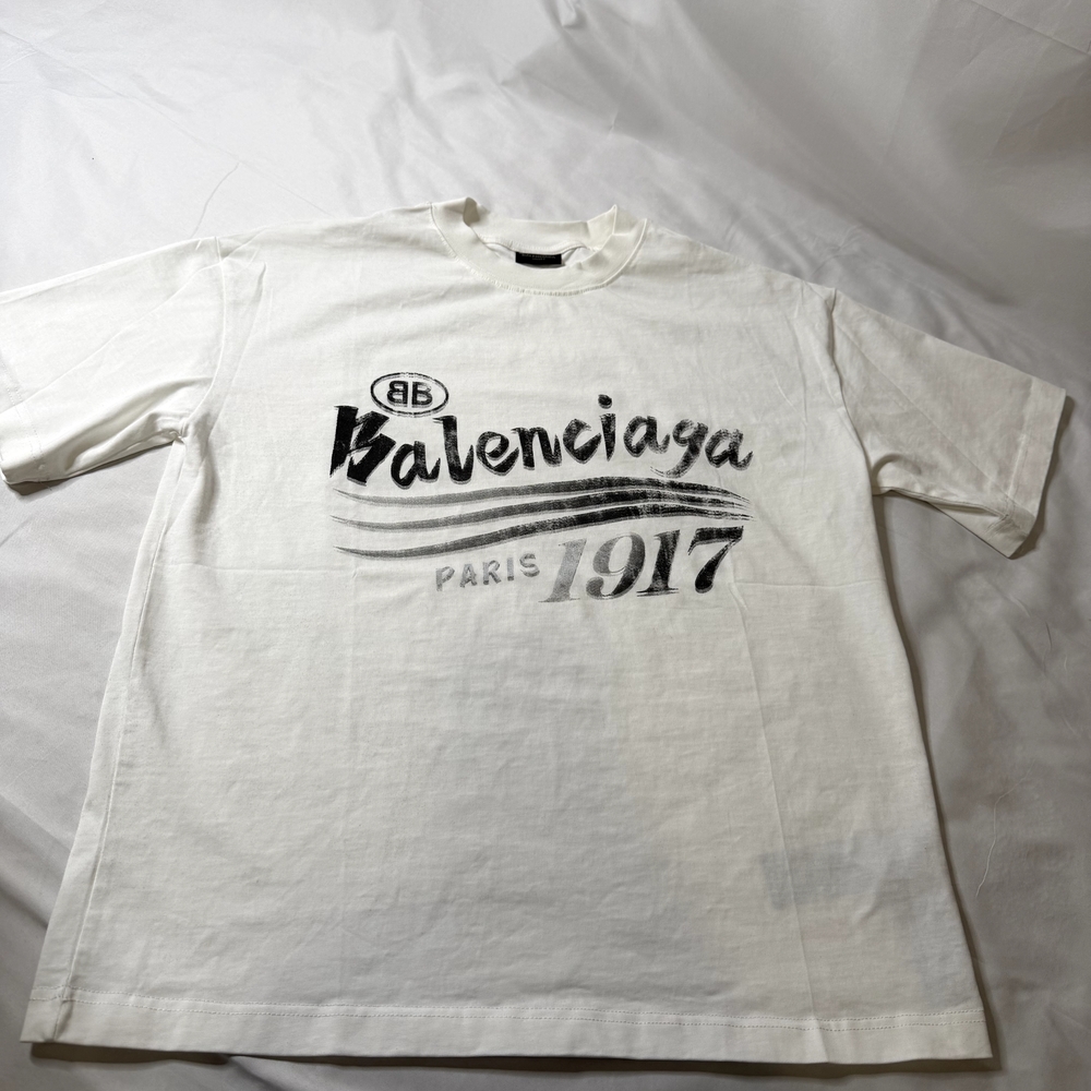 Balenciaga White Graphic T-Shirt
